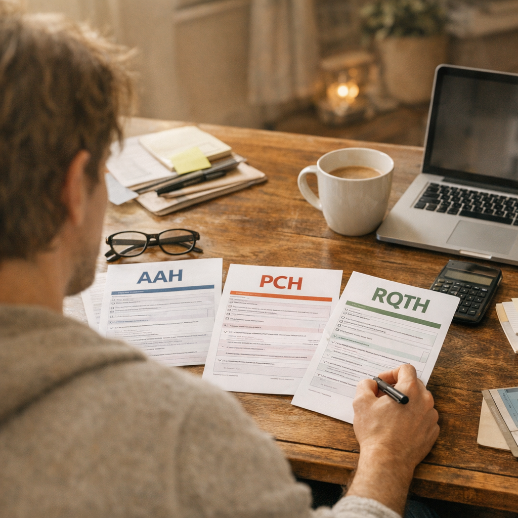 AAH, PCH, RQTH&nbsp;: critères pratiques pour un adulte dyslexique