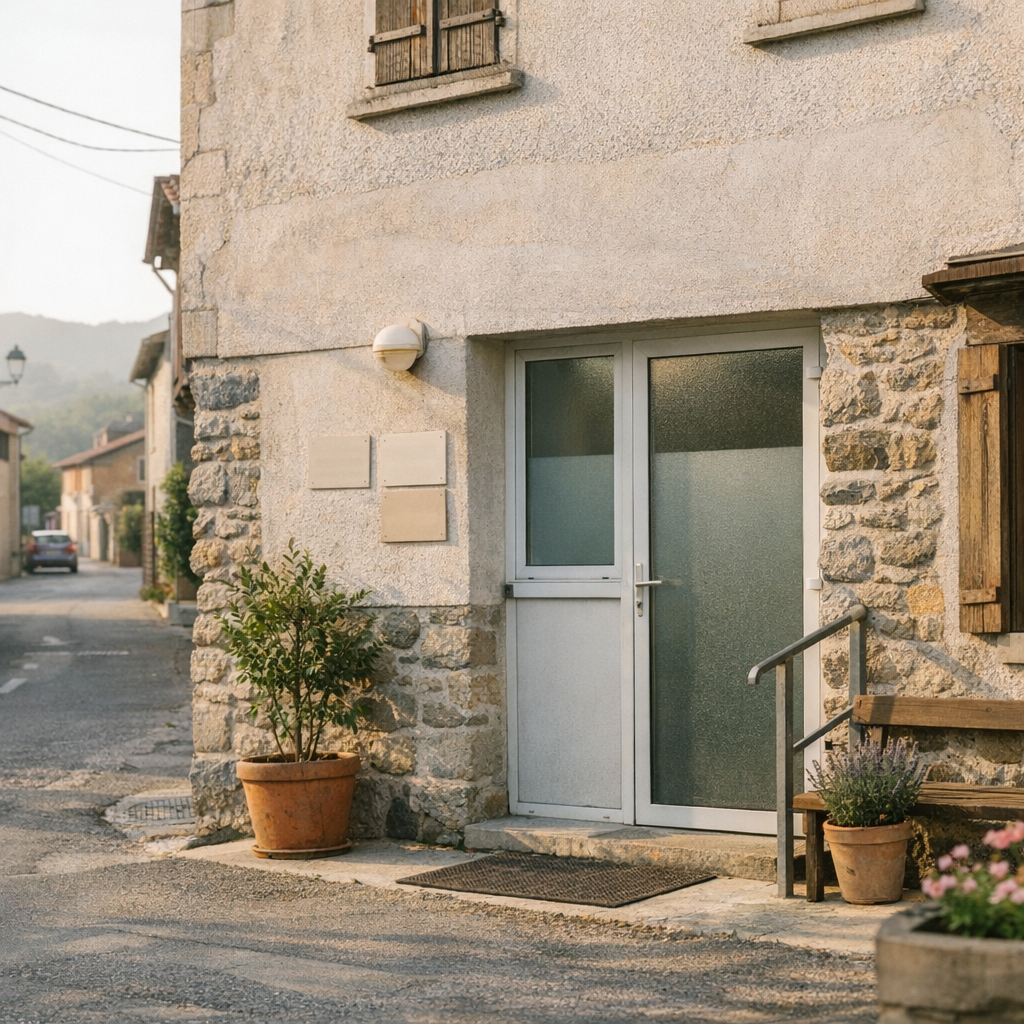 Le Cabinet médical de La Tour-du-Crieu sert de repère local