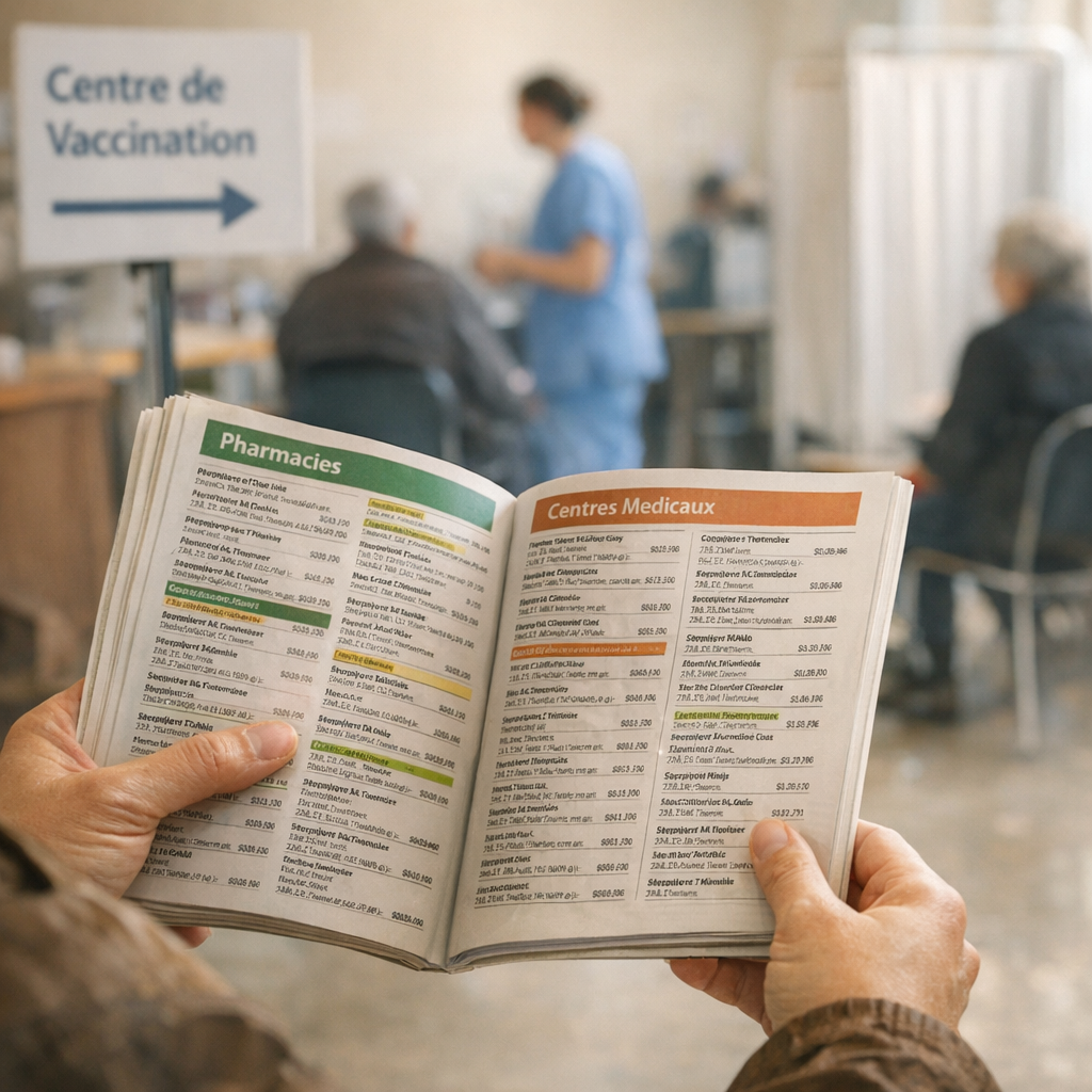 Pharmacies et centres proches : lire les annuaires avec prudence