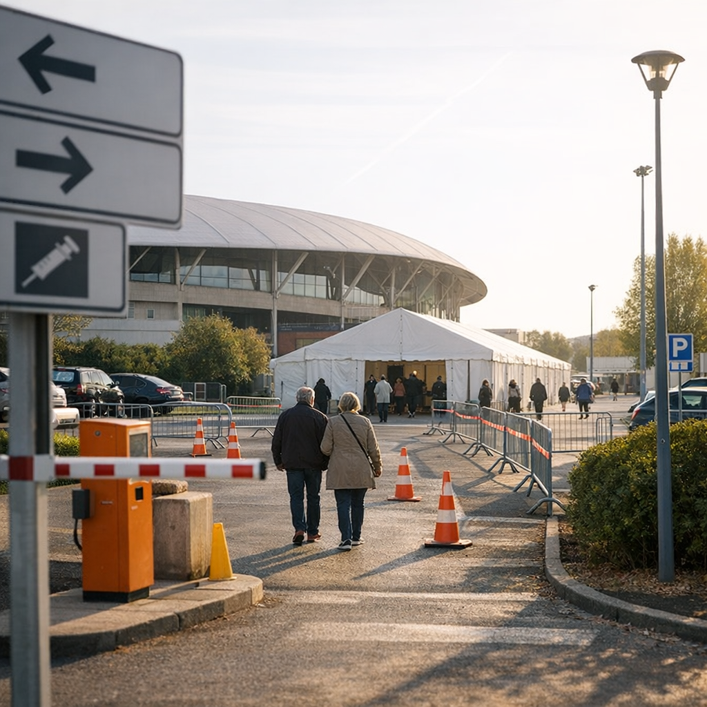 Entrée parking René Tys ou René Thys : accès et parcours patient
