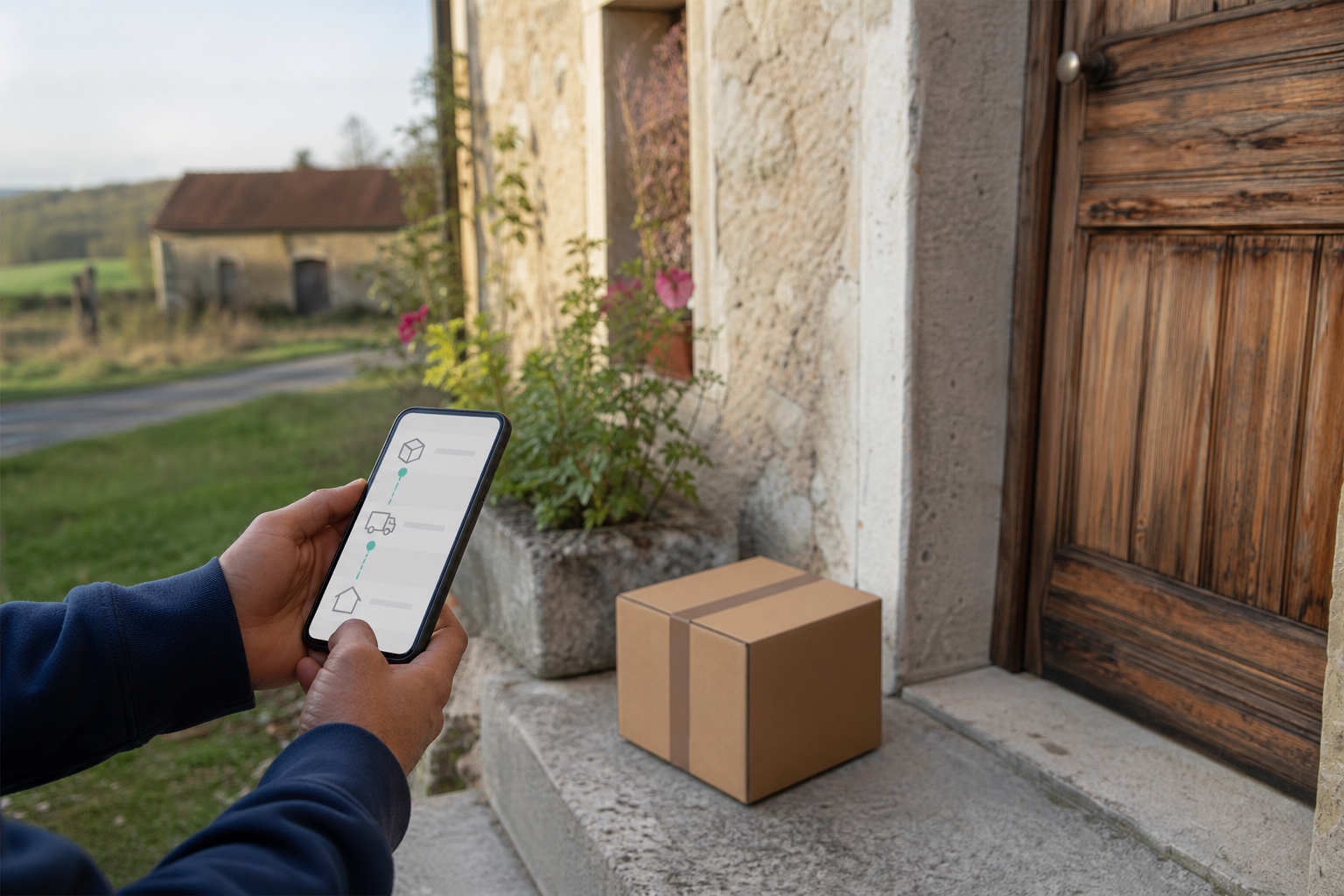 Le colis est en cours de traitement sur le site de tri local