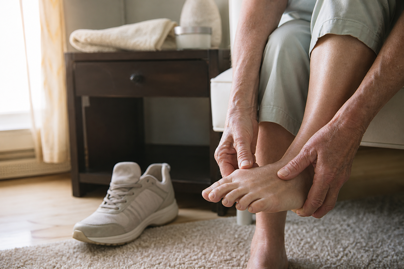 Que faire devant une douleur sur le côté extérieur du pied ?