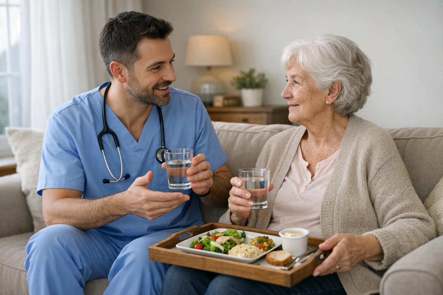 Hydratation et nutrition pendant les soins à domicile