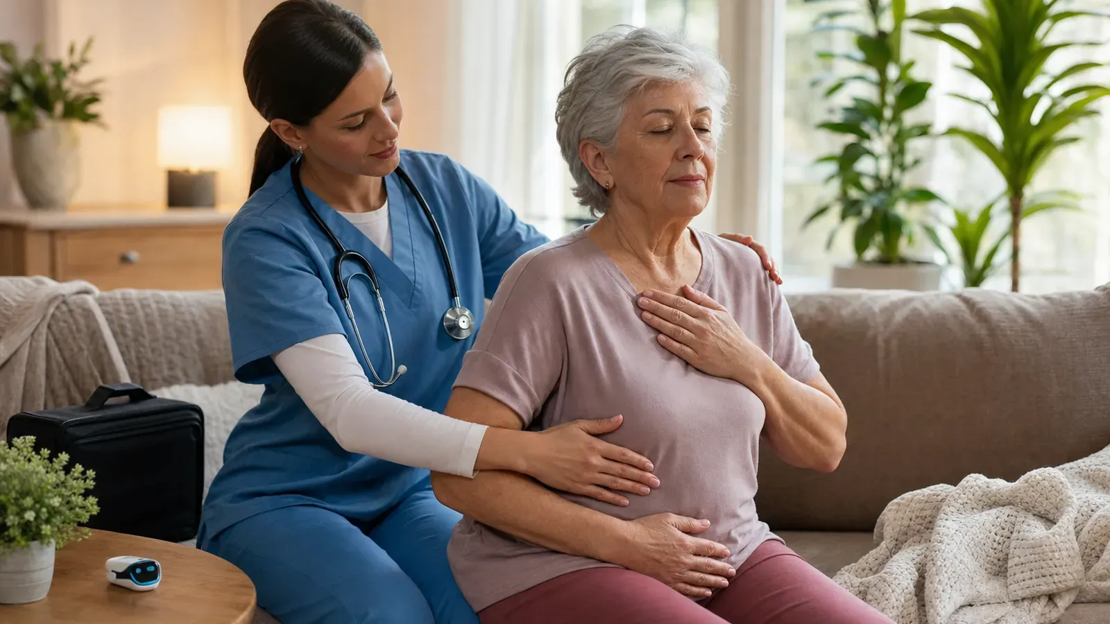 La kiné respiratoire à domicile pour une personne âgée
