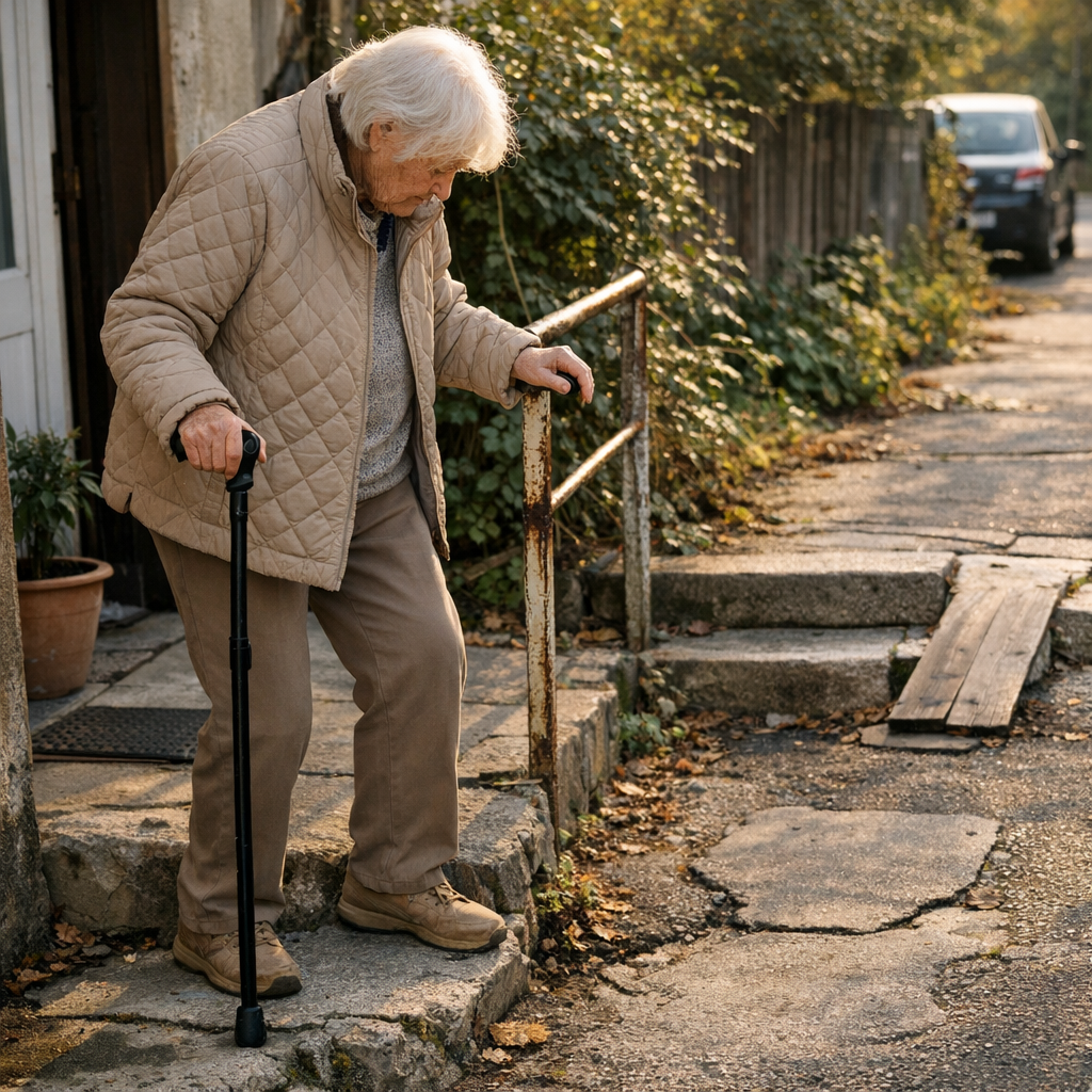 Comment continuer à marcher chaque jour pour sa santé quand on a peur de tomber, ou quand le domicile et les abords ne s
