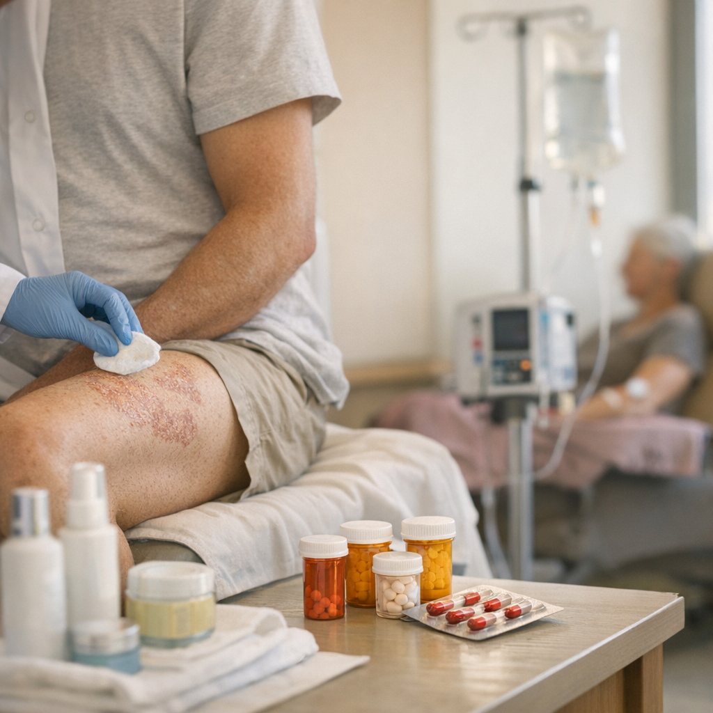 Traitement du lymphome T cutané : options selon l’évolution, du soin de peau au systémique
