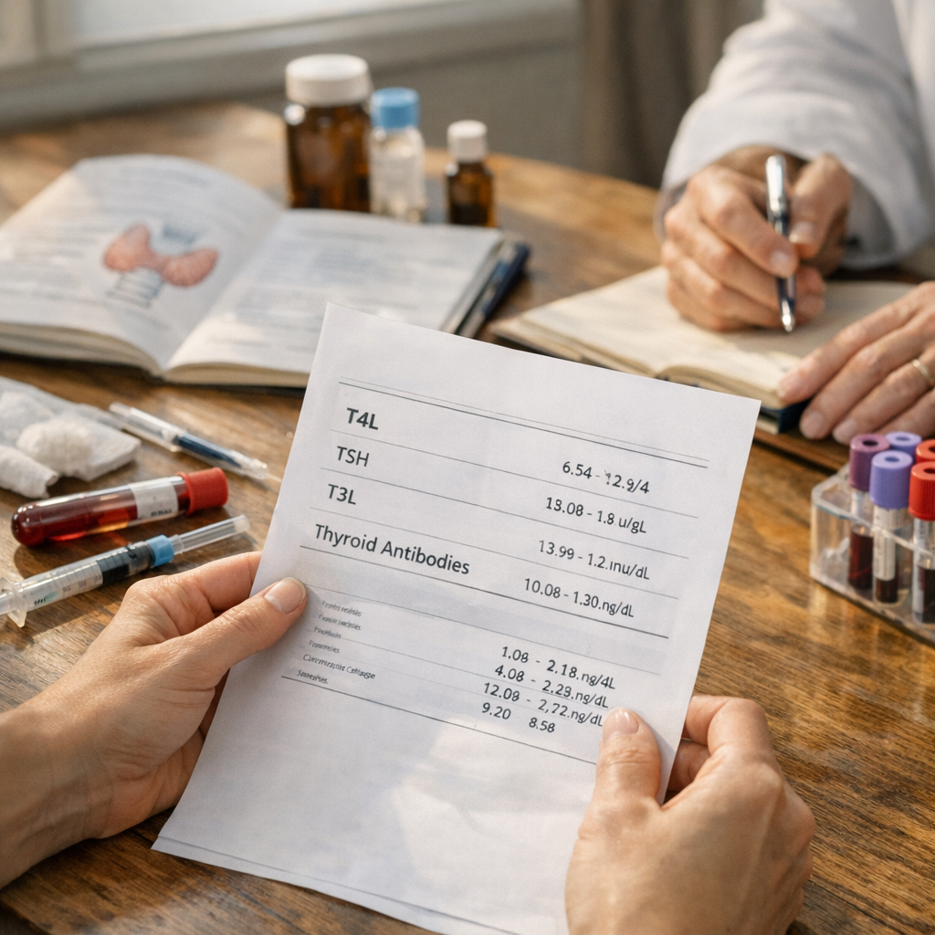 Comprendre le résultat : T4L, TSH, T3L et anticorps thyroïdiens sans s’autodiagnostiquer