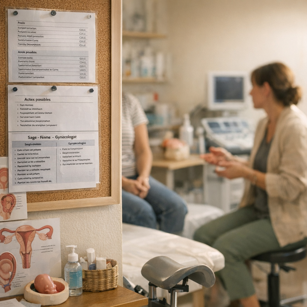 Étape 2 : tarifs affichés, actes possibles et différence avec le gynécologue