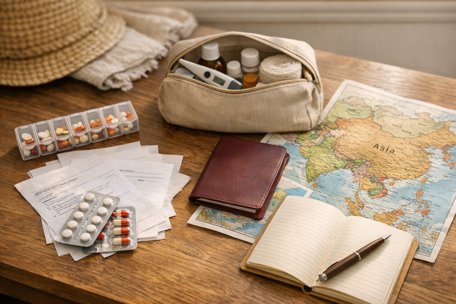 Traitement à domicile et voyage en Asie: bien anticiper