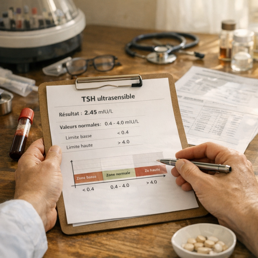 Comprendre les résultats : TSH ultrasensible, valeur normale et limites d’interprétation
