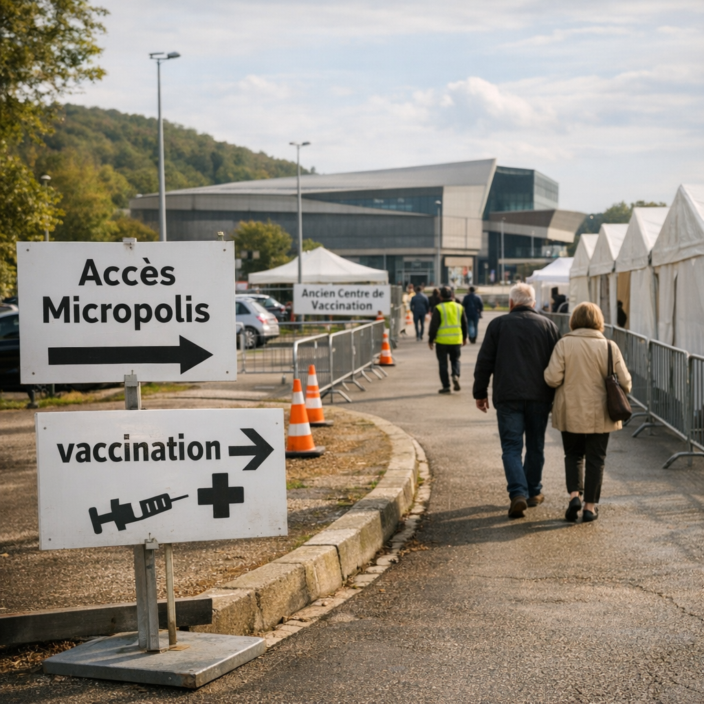 Accès à Micropolis, rue Mouras et anciens parcours de vaccination